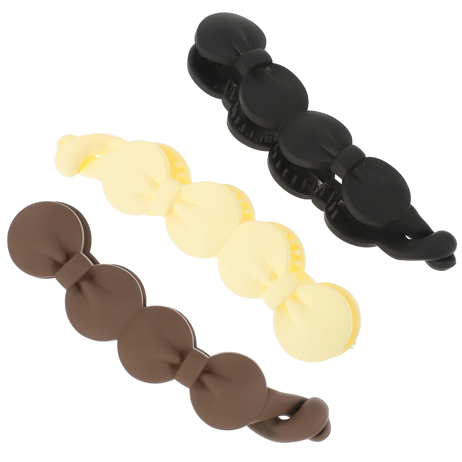 مجموعة مشابك شعر مكونة من 3 قطع، مشابك نسائية لأداة تصفيف الموز وحامل صغير للفتيات #2