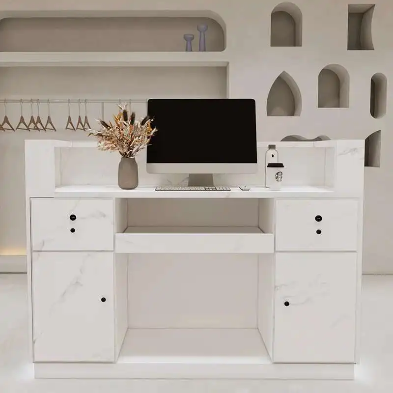 

Italian Style Clothing Store Reception Desks Simplicity Designer Beauty Salon Reception Desks High-end Furniture Receptie HBRD