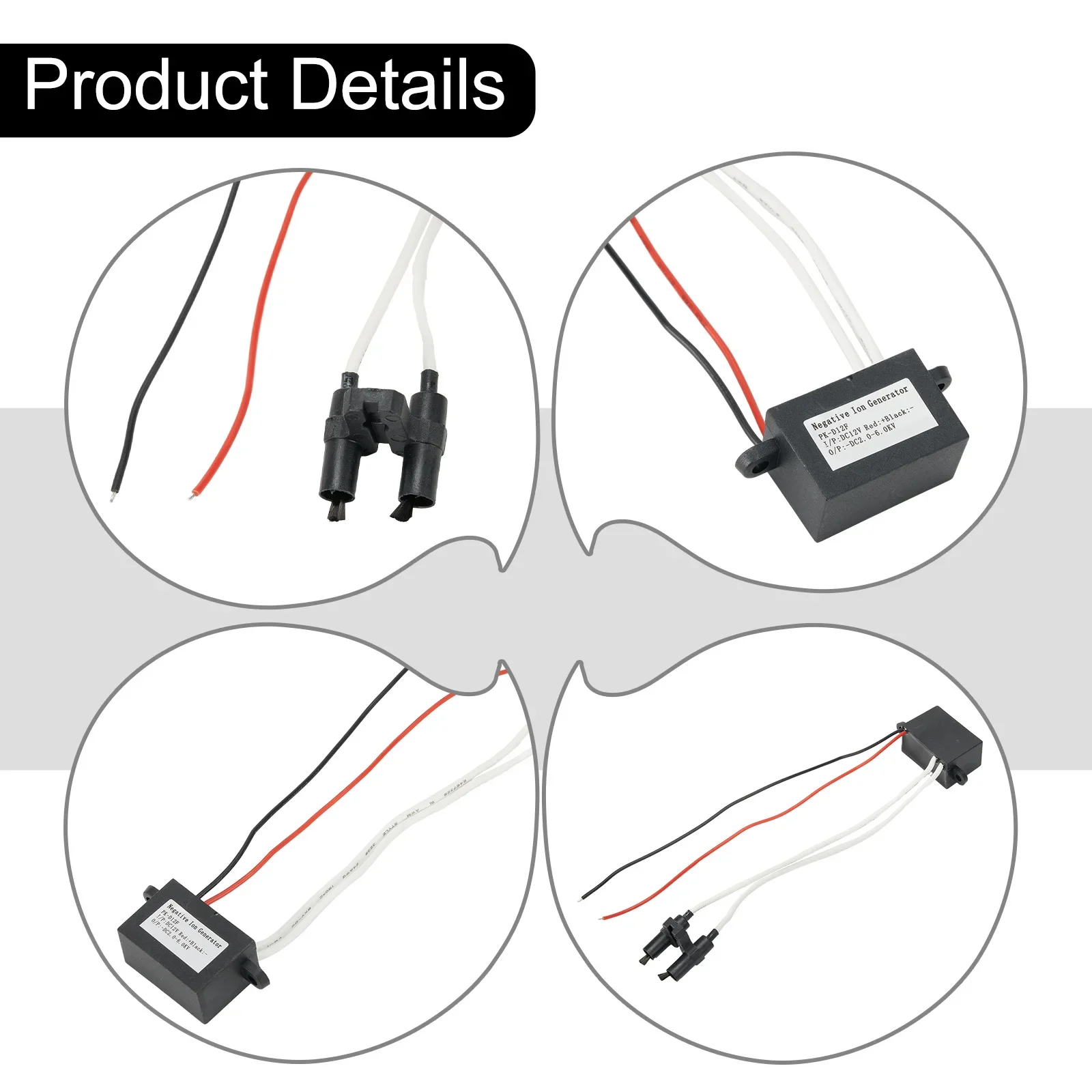 Generator DIY Module Air Anion Ionizer Black DIY Haze Removal High Output Negative Ion Generator For Air Purifiers