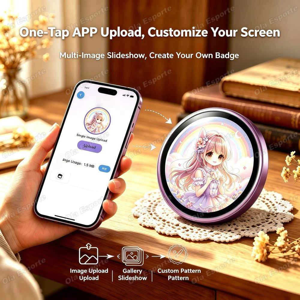 Wearable Smart E‑Badge 1.85''H - Magnetic Clasp Cosplay review and price