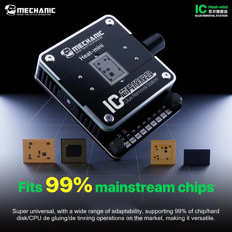MECHANIC Heat-mini CPU Heating Platform Degumming Station For Mobile Phone IC CPU Heating Glue Removal Solder Removal BGA Reball