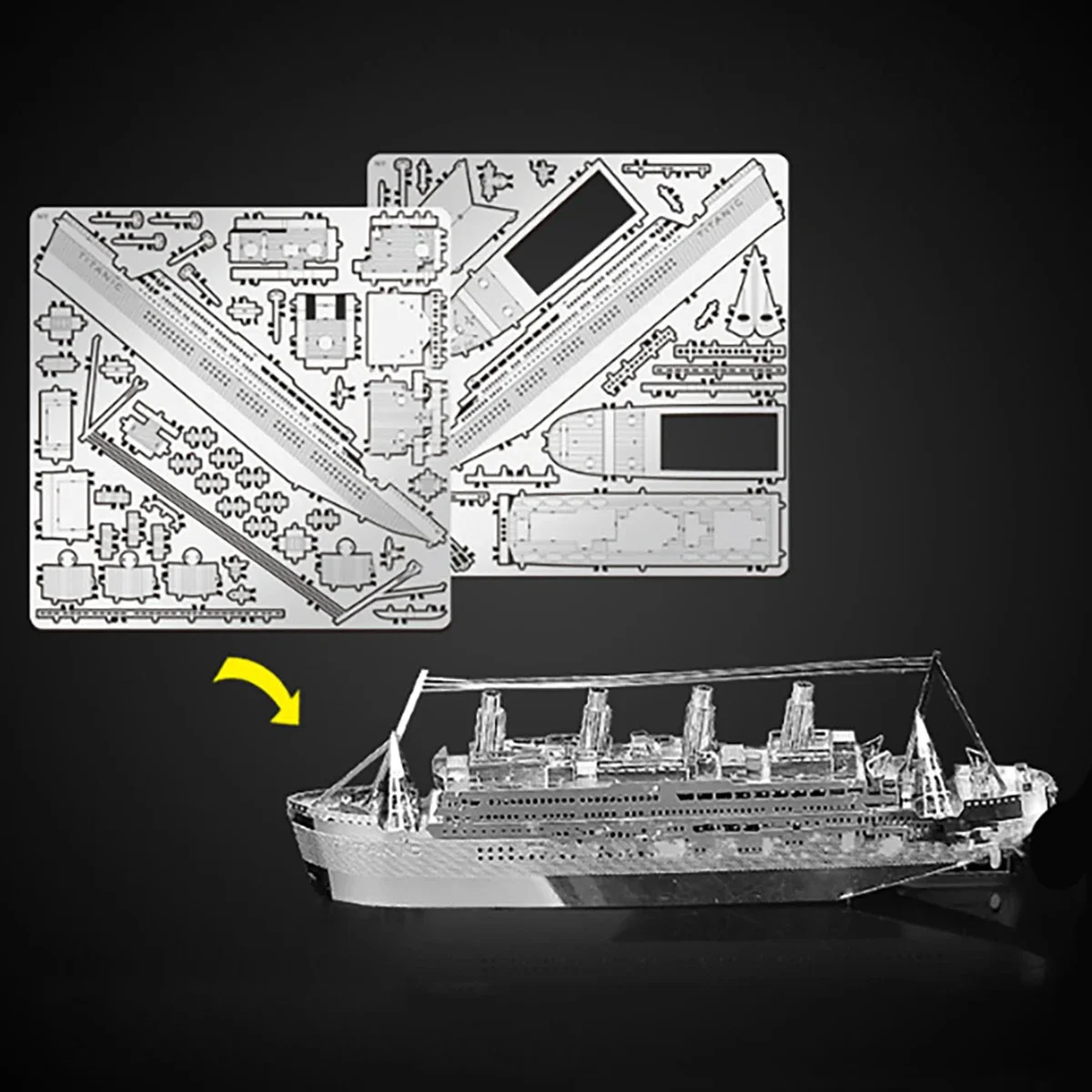 Titanic 3D Metal Puzzle model kits DIY Laser Cut Puzzles Jigsaw Toy For Children