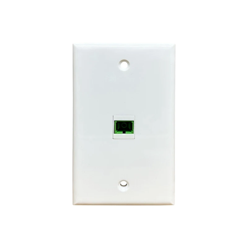 1 Port Fiber Wall Plate SC APC Simplex Fiber Optic Wall Plate Optical Wall Plate Without 1-Gang Mounting Bracket Easy Install ,B