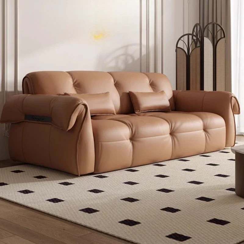 

Leather Nordic Living Room Sofas Recliner Luxury Electric Armchair Sofa Bed Lazy Simple Design Home Furniture Banken LLLS
