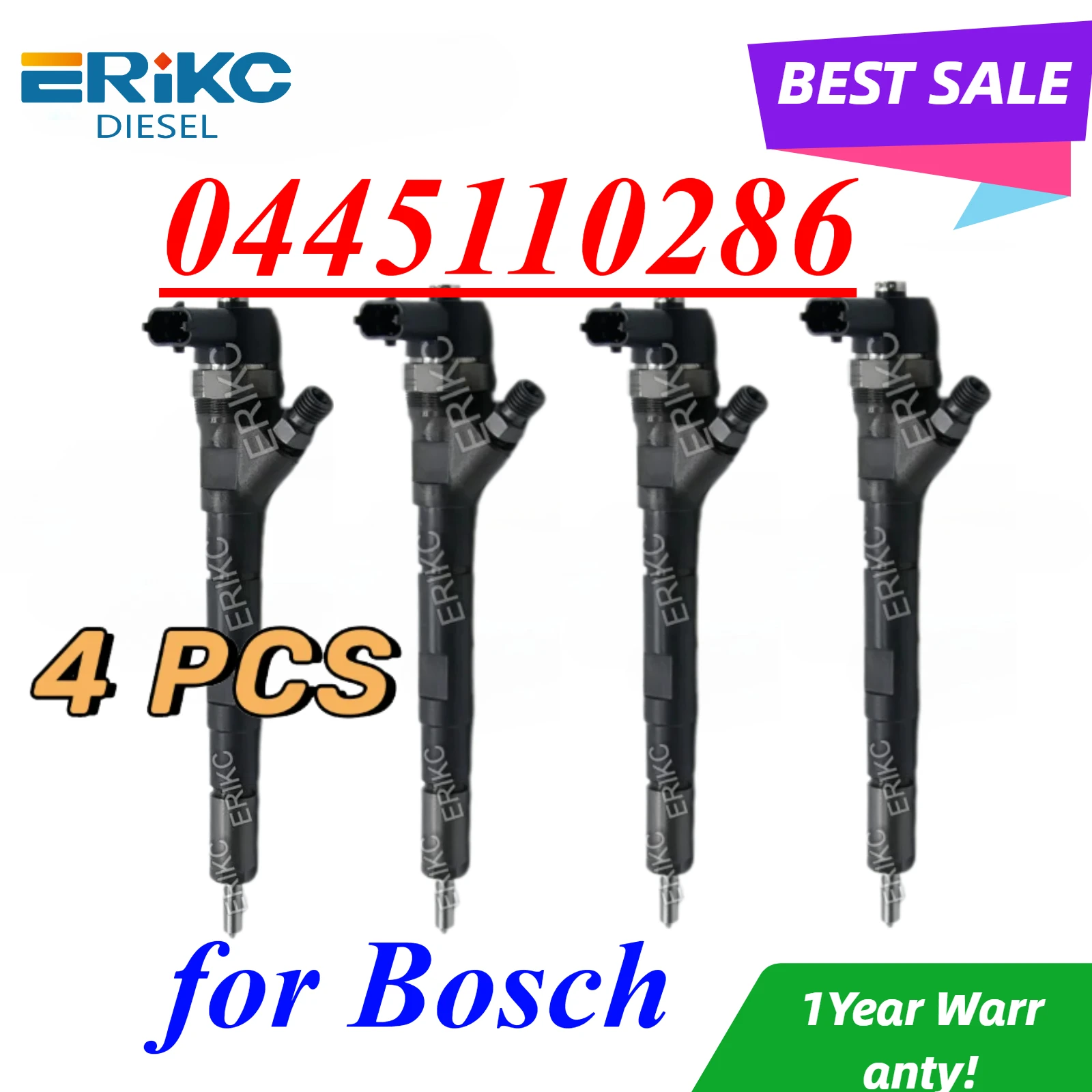 4PC 0445110286 Diesel Injector  0 445 110 286 Pump Sprayer For  15062055F 50601330