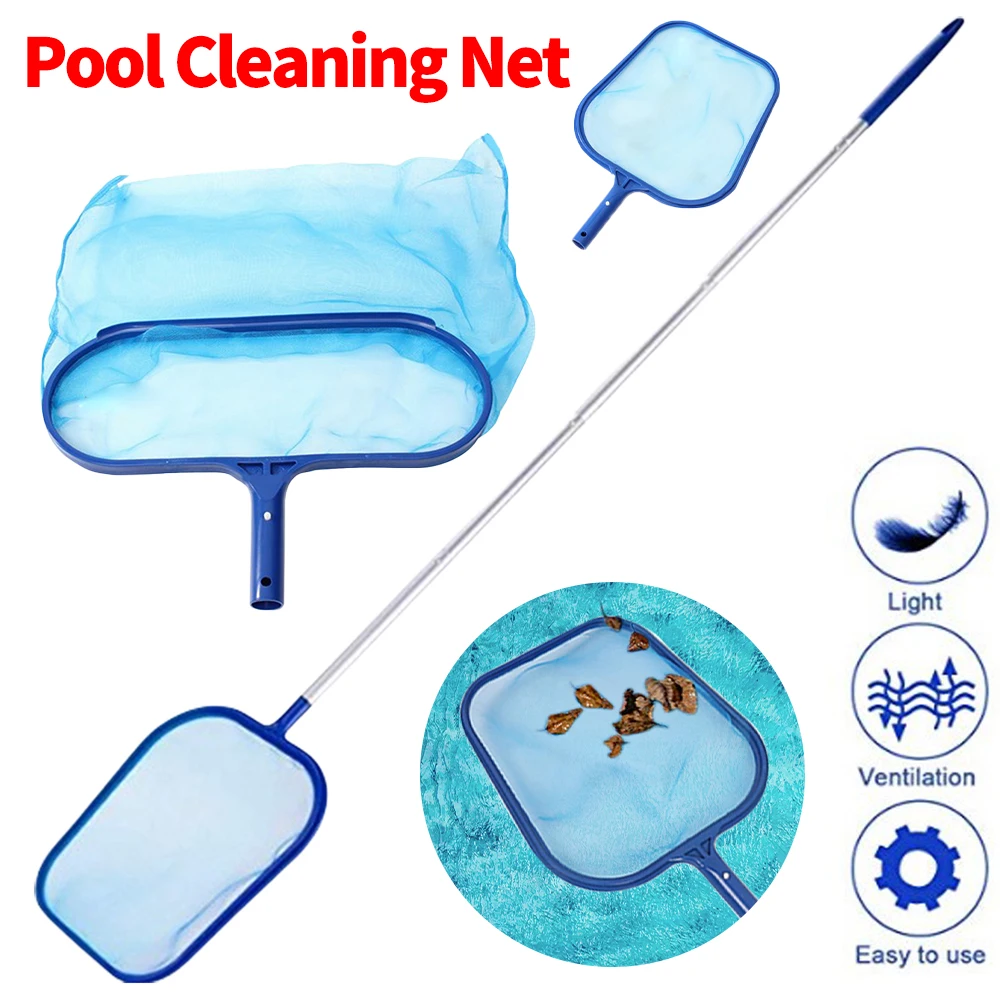 Professional Leaf Rake Deep Bag Swimming Pool Skimmer Net Removal Leaf Rake Mesh Pool Ponds Cleaning Debris