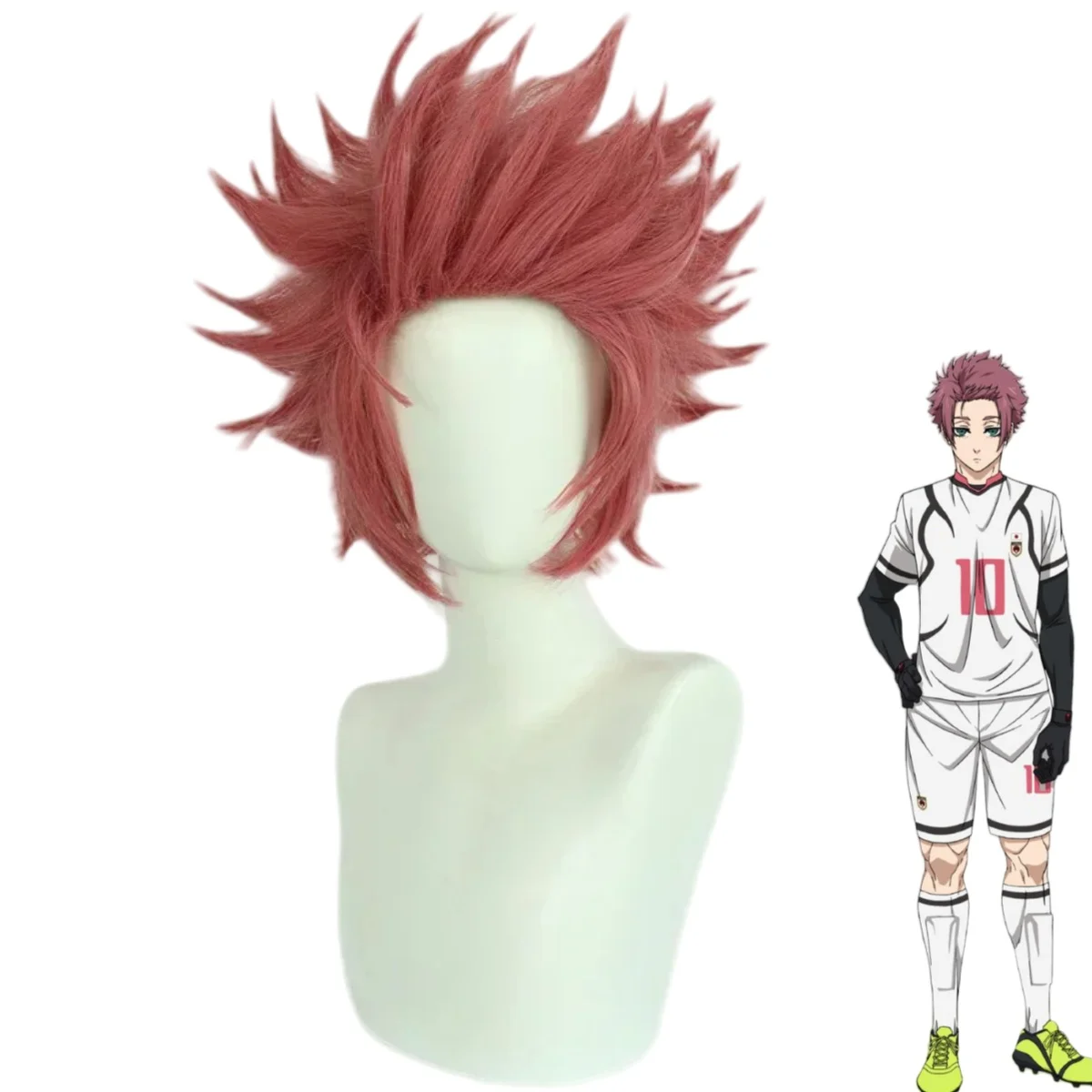 อะนิเมะบลูล็อค ซาเอะวิกผมอิโตชิ ซาเอะฟุตบอลคอสเพลย์วิกผมซาเอปาร์ตี้ฮาโลวีนอุปกรณ์ประกอบฉาก