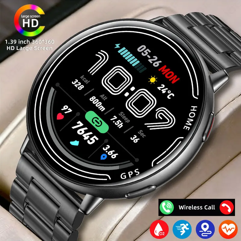 

2026 LIGE Smart Watch IP68 Waterproof 230mAh Battery Bluetooth Call Man Sports Heart Rate Health Monitor smart watches for men