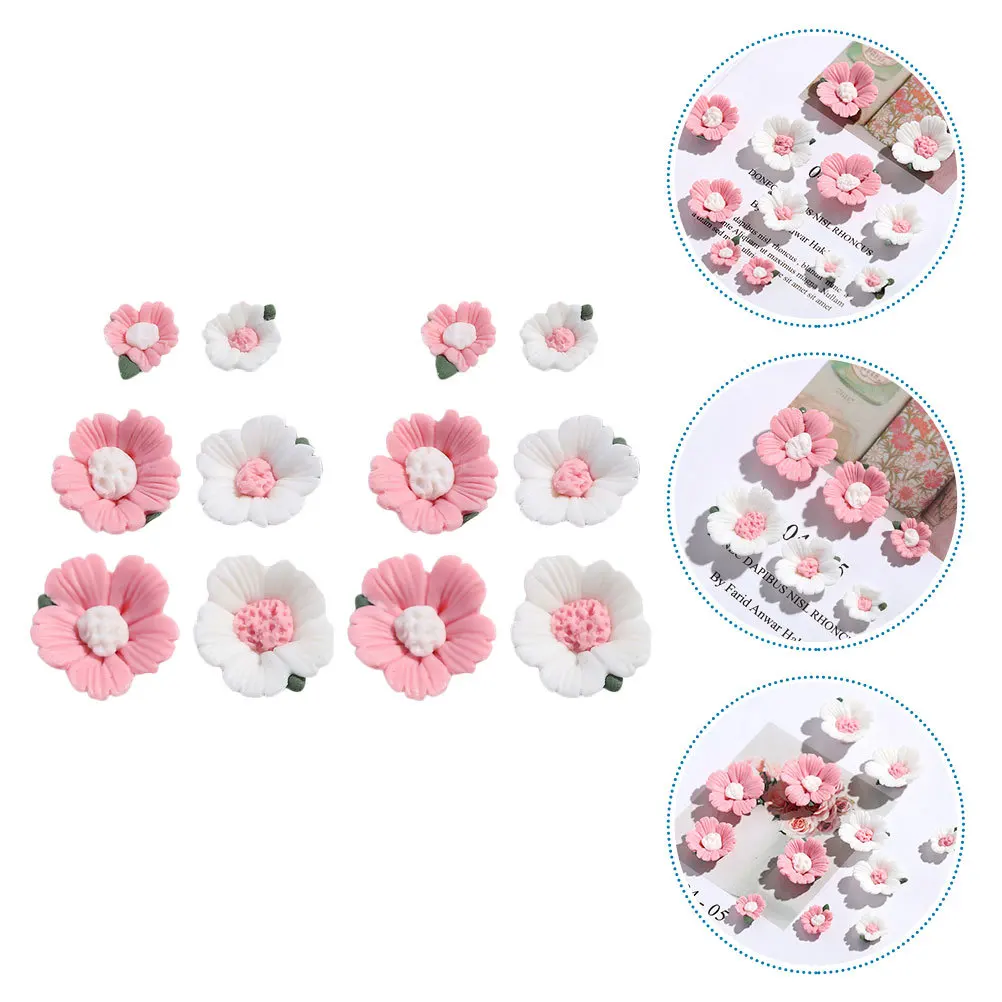 

12Pcs Mini Cherry Blossom Charms Ceramic DIY Jewelry Making Materials for Earrings Necklace Decor Craft Projects