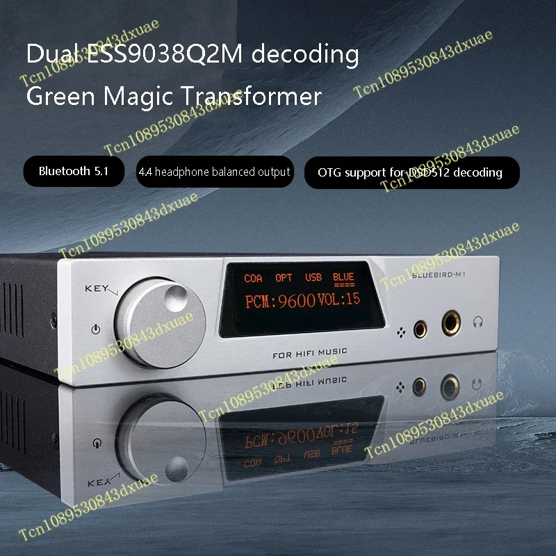 

Двойной аудиофильский аудиодекодер ES9038Q2M Bluetooth 5.1 QCC5125 HIFI декодер без потерь, поддерживает драйвер декодирования DSD512 AMANERO