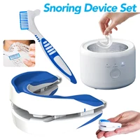 Dispositivo antironquidos para dormir, boquilla con mandíbula ajustable, posicionamiento de huellas de dientes personalizadas, solución para ronquidos limpiada, protector bucal