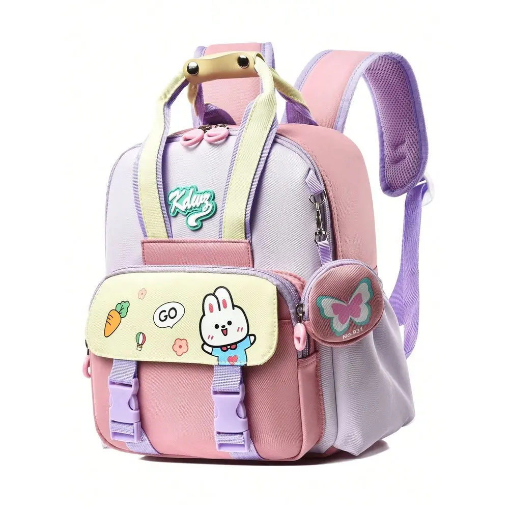 Rabbit Design Lightweight Comfortable Backpack, Minimalist Versatile School Shoulder Bag