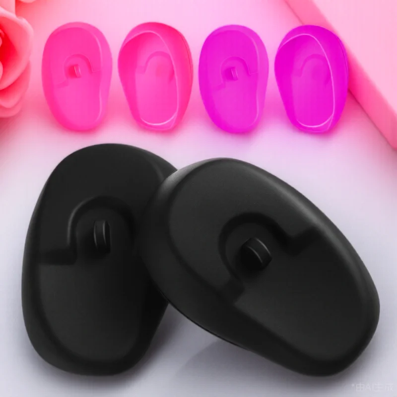 

Hairdressing Earmuffs Silicone Ear Covers For Hair Dye Protection Reusable Salon Ear Protectors Shower Caps Barber