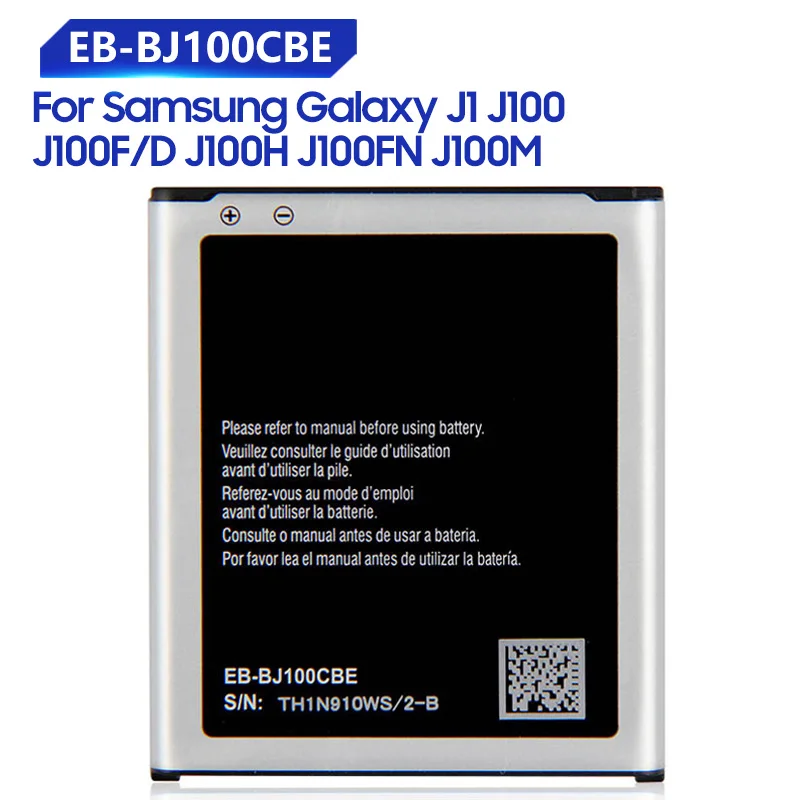 

Replacement Battery EB-BJ100CBE EB-BJ100BBE For Samsung Galaxy J1 j100 J100F/D J100FN J100H J100M NFC 1850mAh