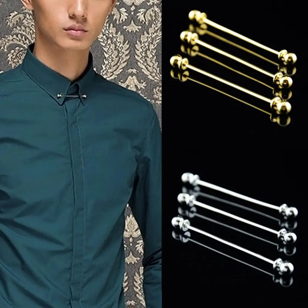 Luxury Copper Tie Clip Brooch Classic Collar Pin Bar Shirt Necktie Accessory for Celebrations