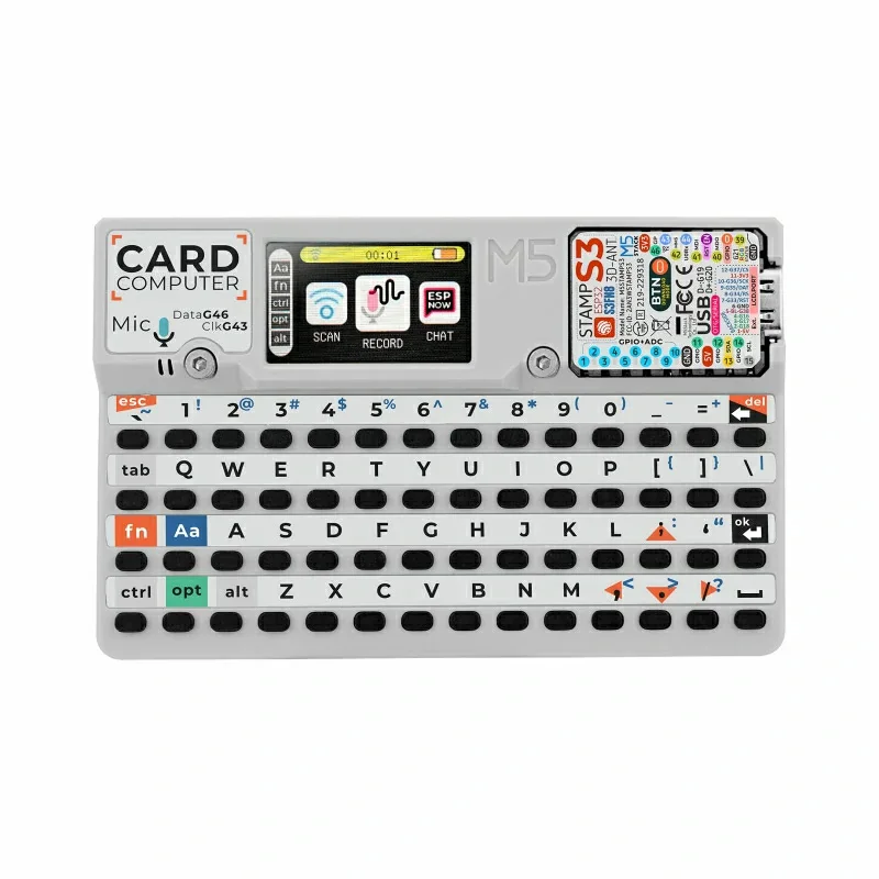 M5Stack Cardputer ESP32-S3 Portable Embedded System IoT Development Board 56 Key Card Keyboard Microcontroller Kit w/ M5StampS3