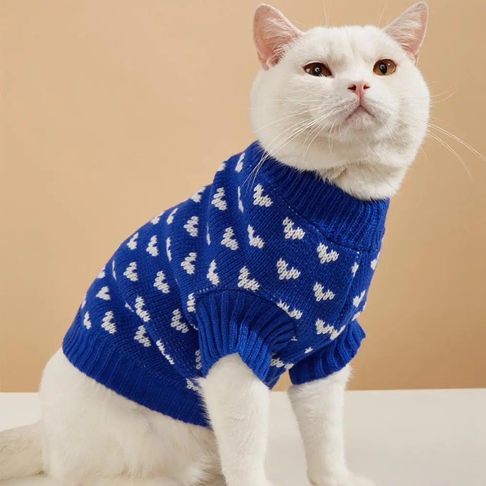 

Love Dog Sweater Soft Warm Pet Sweater Comfortable Dog Turtleneck Sweaters Wear-resistant Pink L5b4