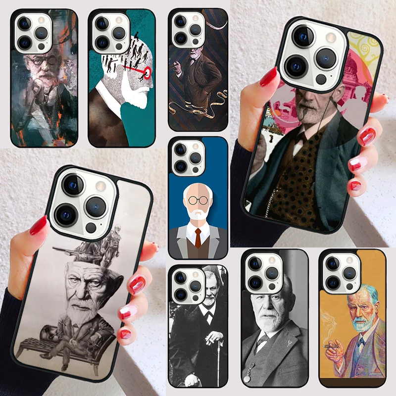 Sigmund Freud cover For iPhone 15 16 13 12 11 14 Pro Max Mini Max SE 2020 7 8 6S Plus Phone Case