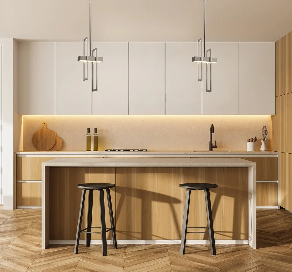 REVEN Modern Luxury Ceiling Light Designer LED Strip Chandelier Dimmable Dark/Silver Custom Lustre for Villa Hotel Lobby