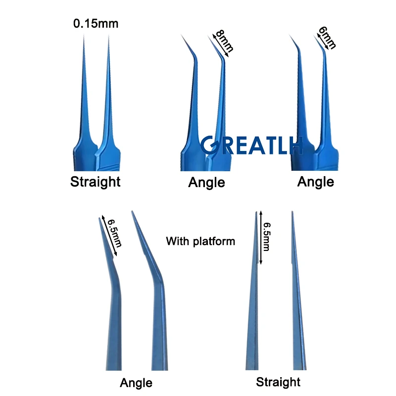 GREATLH Penjepit Transplantasi Rambut Implan Ekstraksi Rambut Penjepit Forsep Implan Folikel Rambut