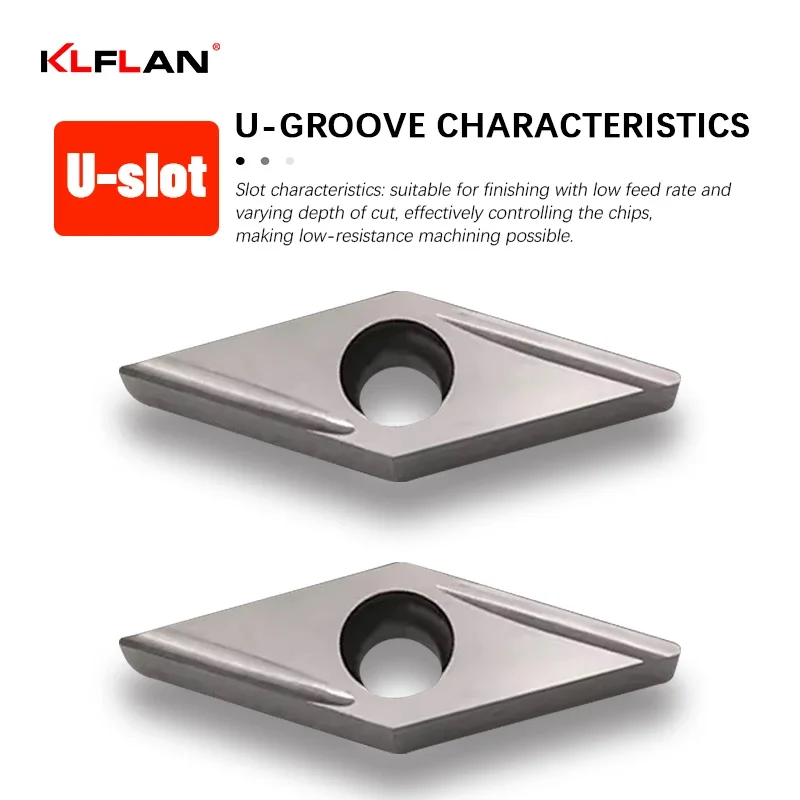 إدراجات سيراميك بلمسة نهائية ماسية VBGT160404 VBGT160402 VBGT16040201 إدراجات الحز للصلب والحديد الزهر #4