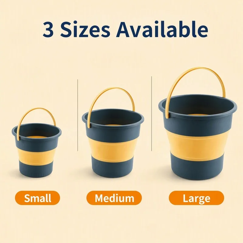 Household folding water bucket Multifunctional and thickened Easy to store and holds water for laundry Kitchen, bathroom, dormit