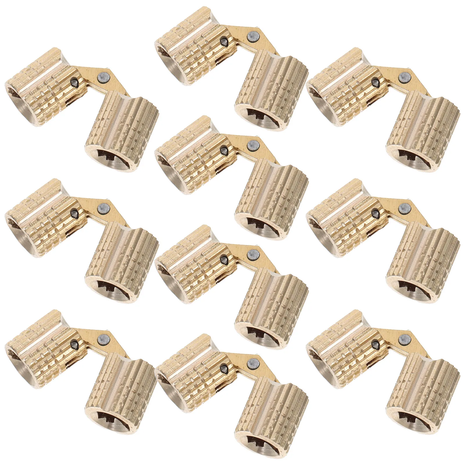 

10 шт. Премиальные медные невидимые петли 8 мм, цилиндрический дизайн, бесшумная и плавная работа, скрытые петли для шкафов, для хранения ювелирных изделий