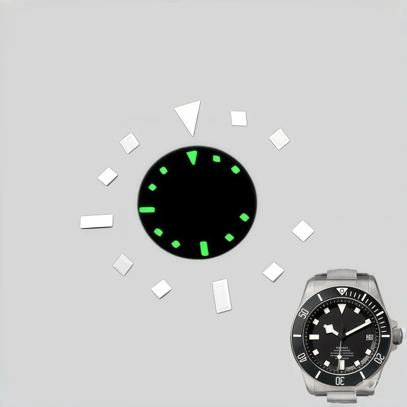 

Premium Green Luminous Dial Hour Markers for 42mm Diver Watch SKX Style GMT Modification Parts