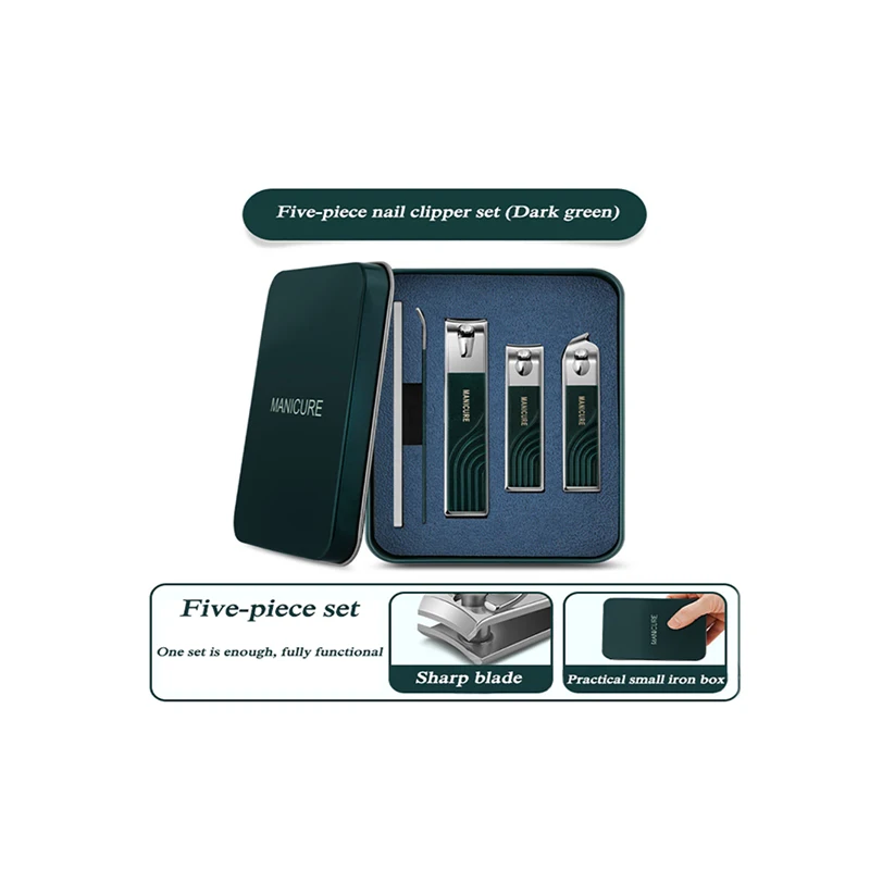 Set tagliaunghie in acciaio inossidabile, tagliaunghie per rimuovere la pelle morta e unghie spesse, tagliaunghie, set di strumenti per nail art