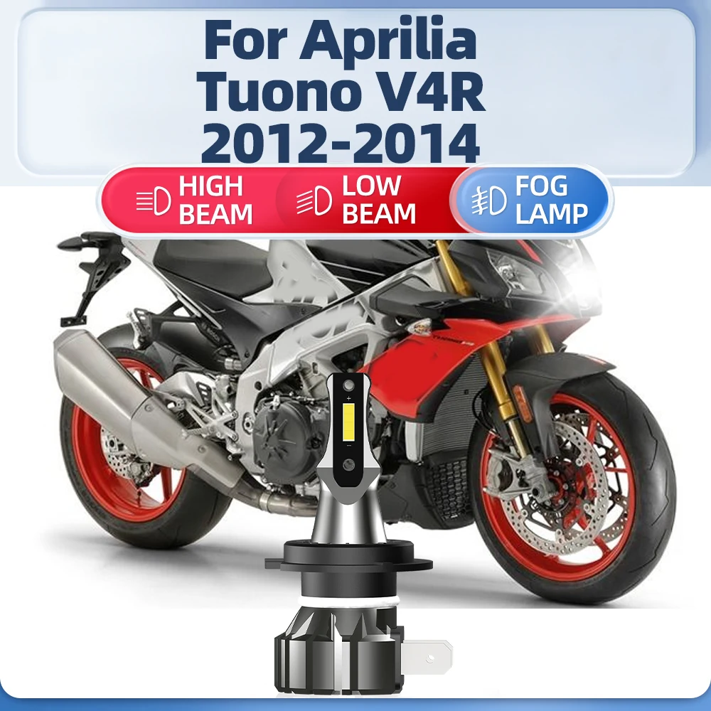 

1PC 60W H7 Moto LED Headlight Bulb 10000LM CSP Chip Motorcycle Headlamp 12V 6000K White For Aprilia Tuono V4R 2012 2013 2014