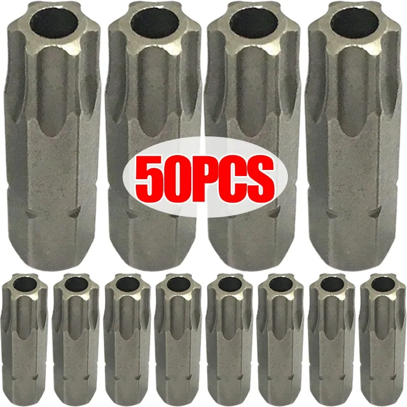 

TT8-TT40 Hex Shank Torx Screwdriver Bit 1/4" 25mm Drill Bits S2 Steel Star Head Electric Impact Driver Bits for Power Tools