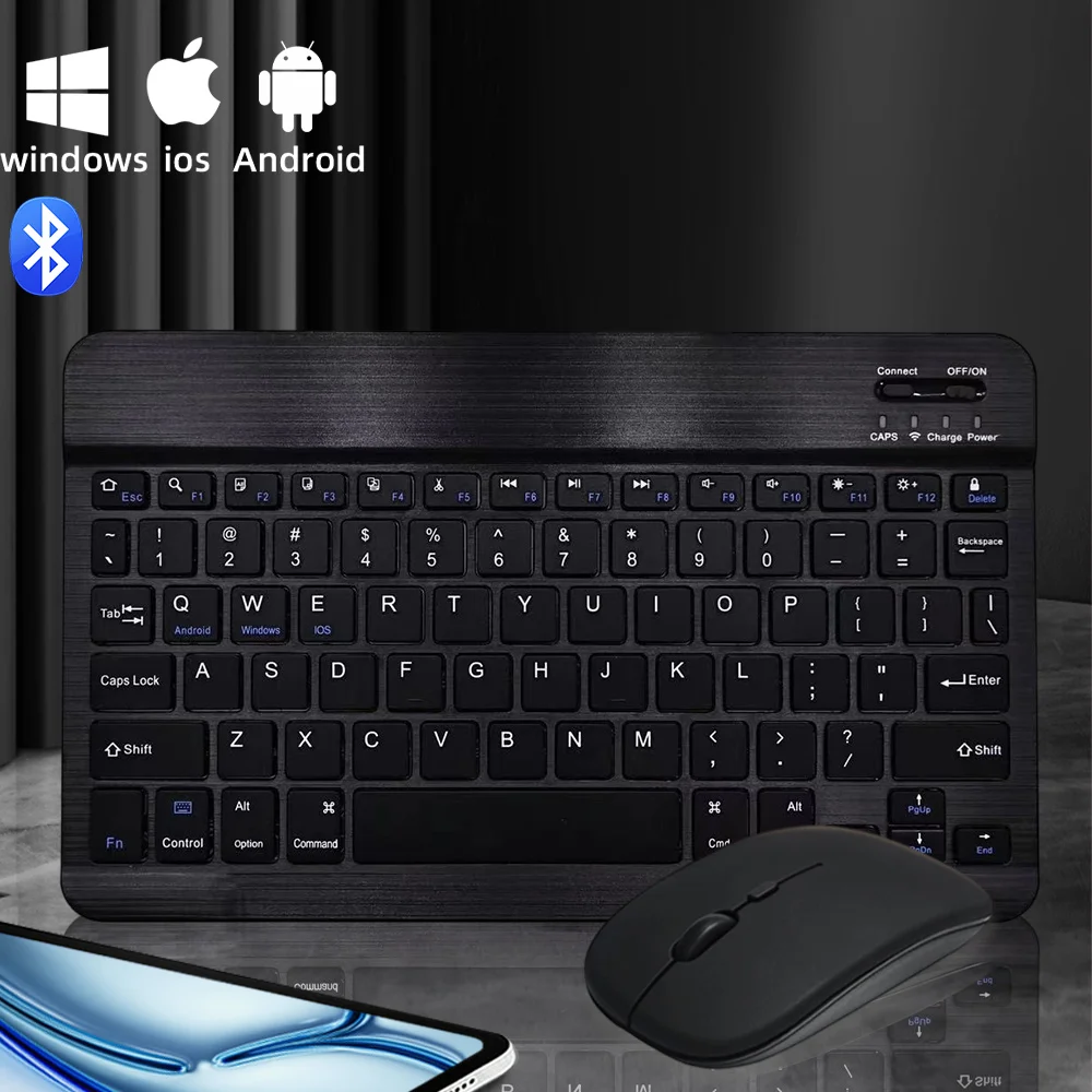 

Универсальная беспроводная клавиатура для iPad 2025 A16 10-го поколения для Apple Samsung Xiaomi Tablet Phone Беспроводная клавиатура