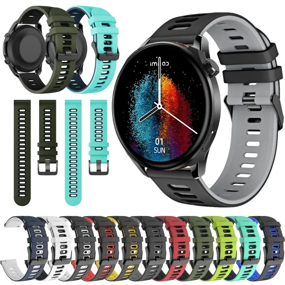 Sports Strap For IMILAB W13 Swim Silicone Soft Watchband 20mm 22mm Replacement Bracelet For IMILAB KW66/YAMAY SW022 Wristband
