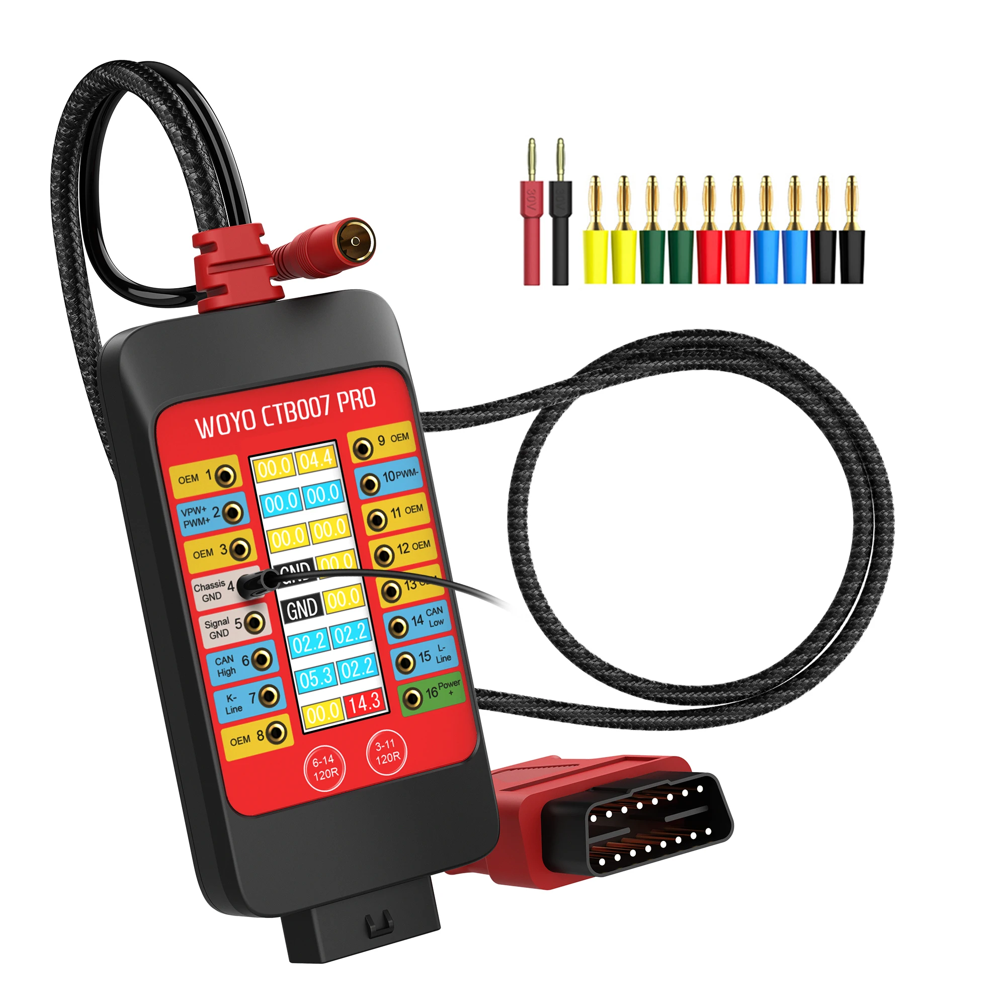 

ECU Testing Tool With Built-in Resistors, Can Tester Box, OBD2 Breakout Box