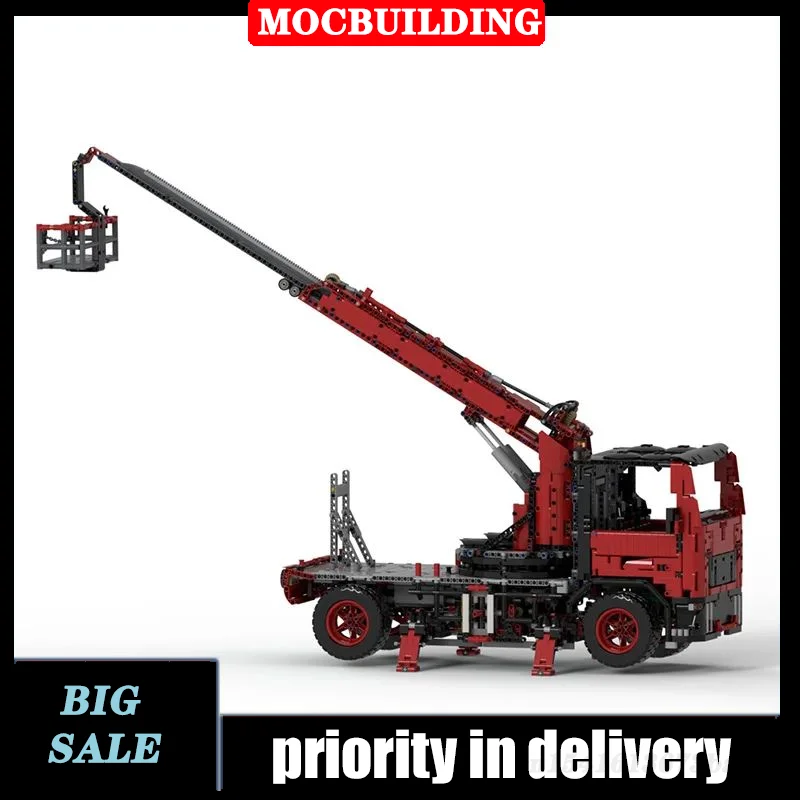 Technology Bucket Truck Crane Model Building Block Assembly DIY Excavator Transportation Vehicle MOC Boy Toy