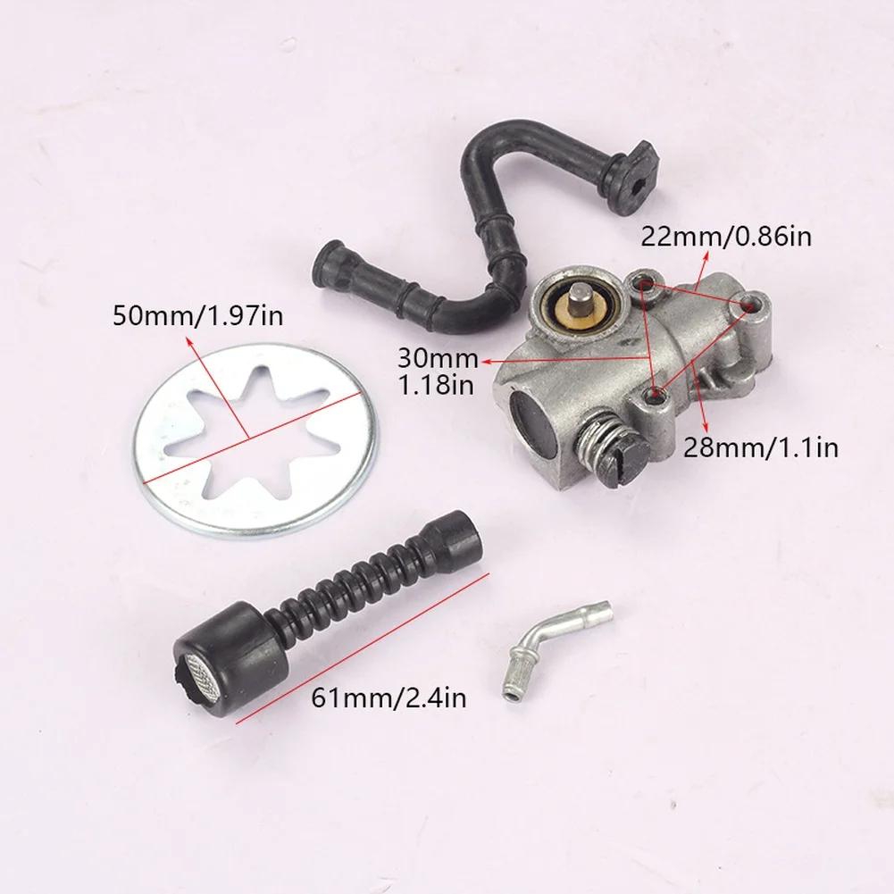 For Chainsaw MS381 Oil Pump Assembly with Fuel Line Oil Filter and Mounting Parts for Direct OEM Style Replacement