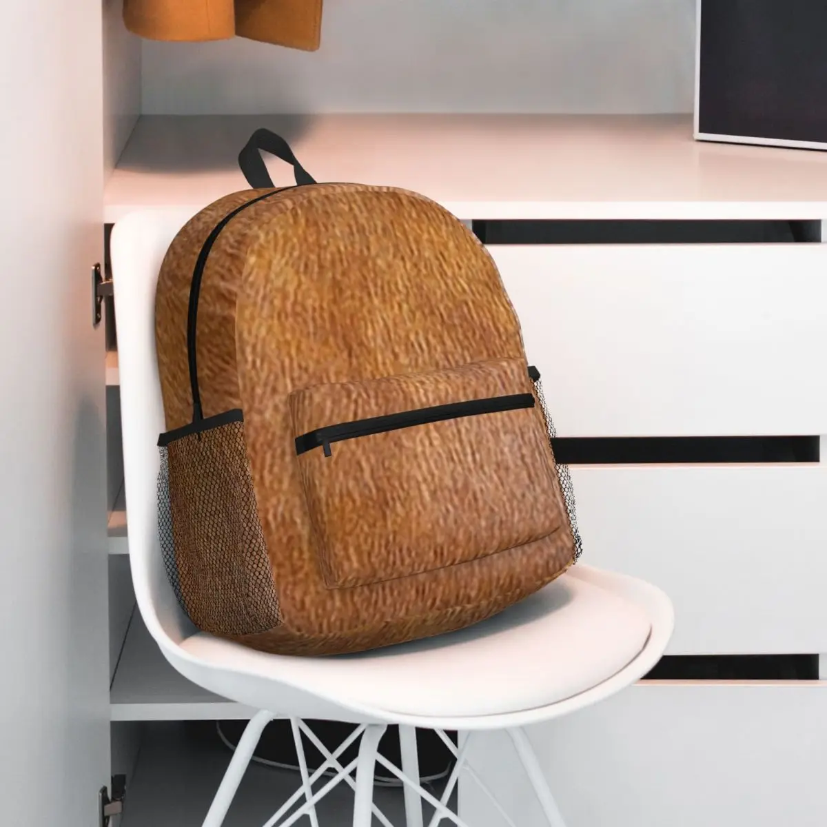 Stylish Cow Fur Cowhide Texture Cow Skin Print Pattern Backpack Student BookBag Children School Bag Computer Shoulder Bags