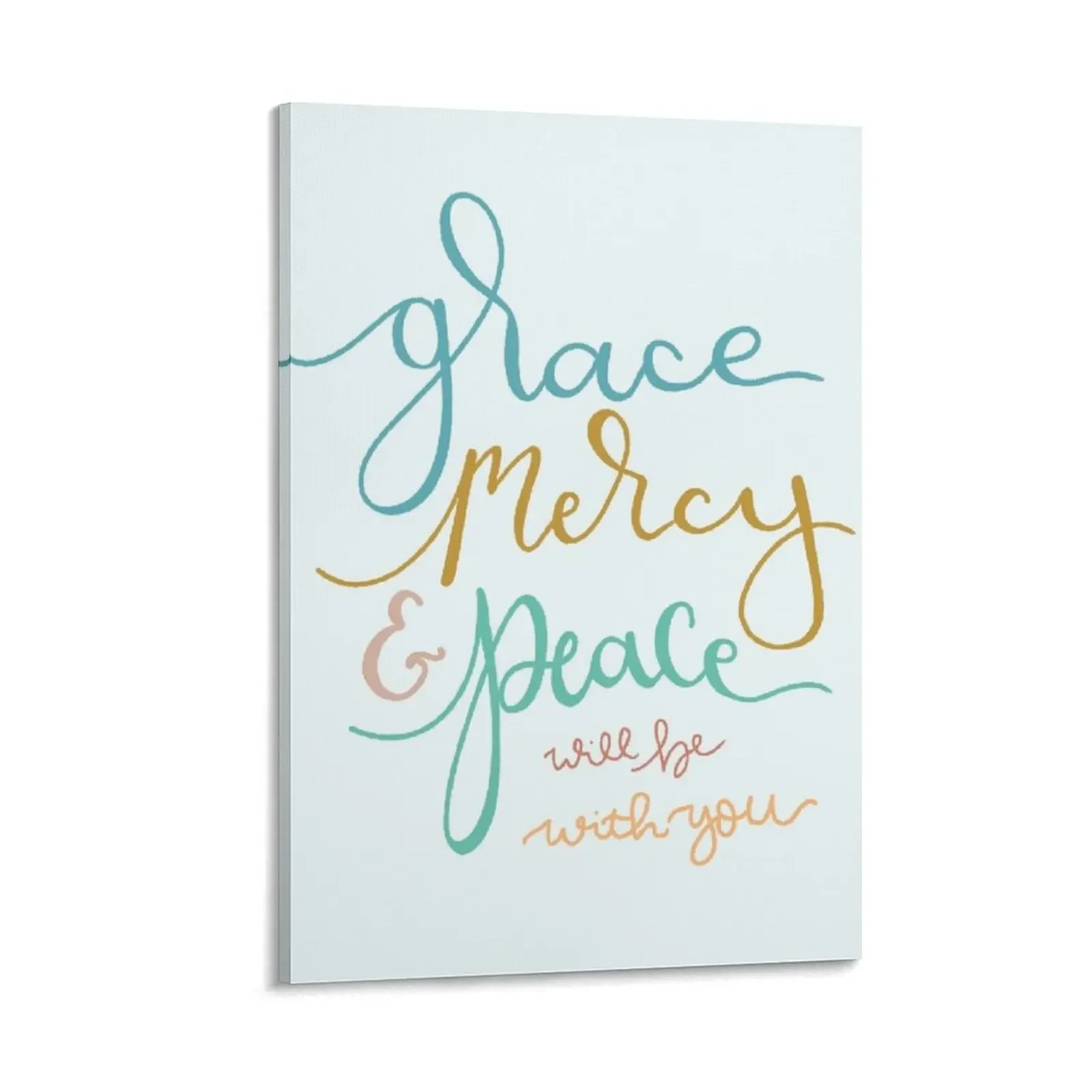 

Grace, Mercy, & Peace Canvas Painting living room decoration Paintings on canvas for living room anime figure