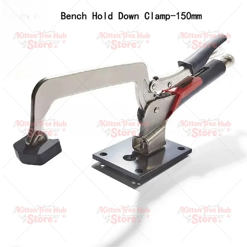 Woodworking Adjustable Rotary Carpentry Fixing Clamp 75mm/150mm High Clamping Force 360° Rotation Fits 8.3mm T Track