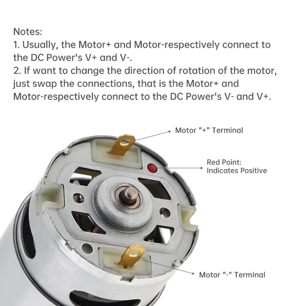 RS550 DC Motor 9-15Teeth 10.8v-25v High Speed Torque Gear Box Micro Motor for Electric Drill / Screwdriver