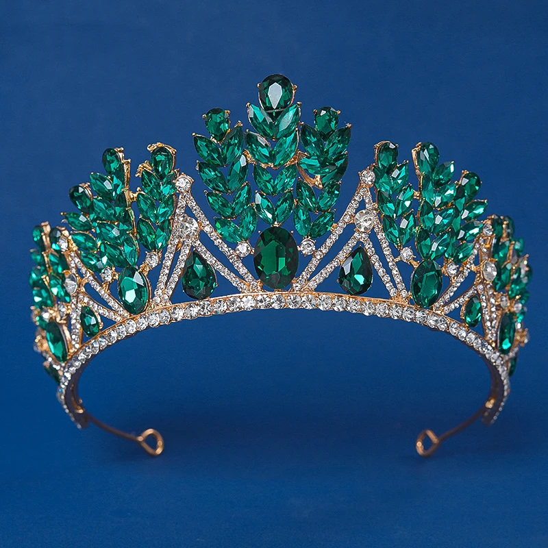 Luxury Rhinestone Wedding Crown Multi-Color Rhinestone Queen Crown - Elevate Your Bridal  Prom or Birthday Look image 5