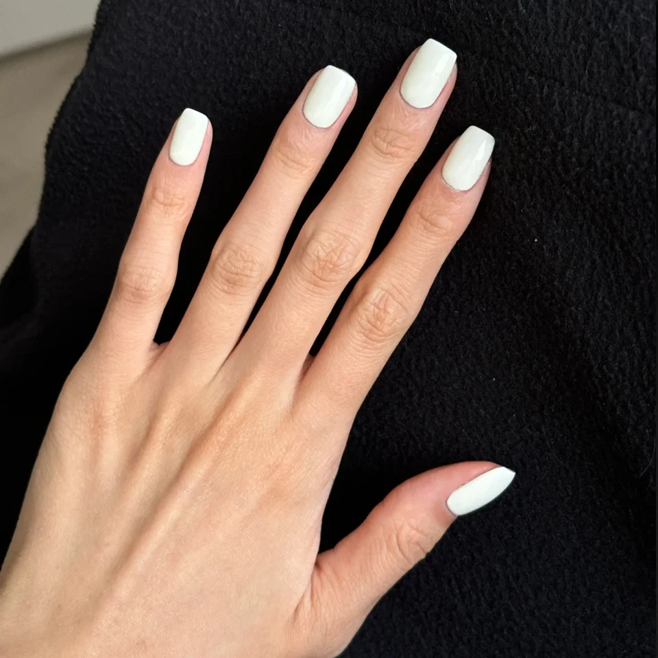 100pcs uñas postizas blancas/rosas, cortas redondas cuadradas, de cobertura total, acrílicas suaves reutilizables 2