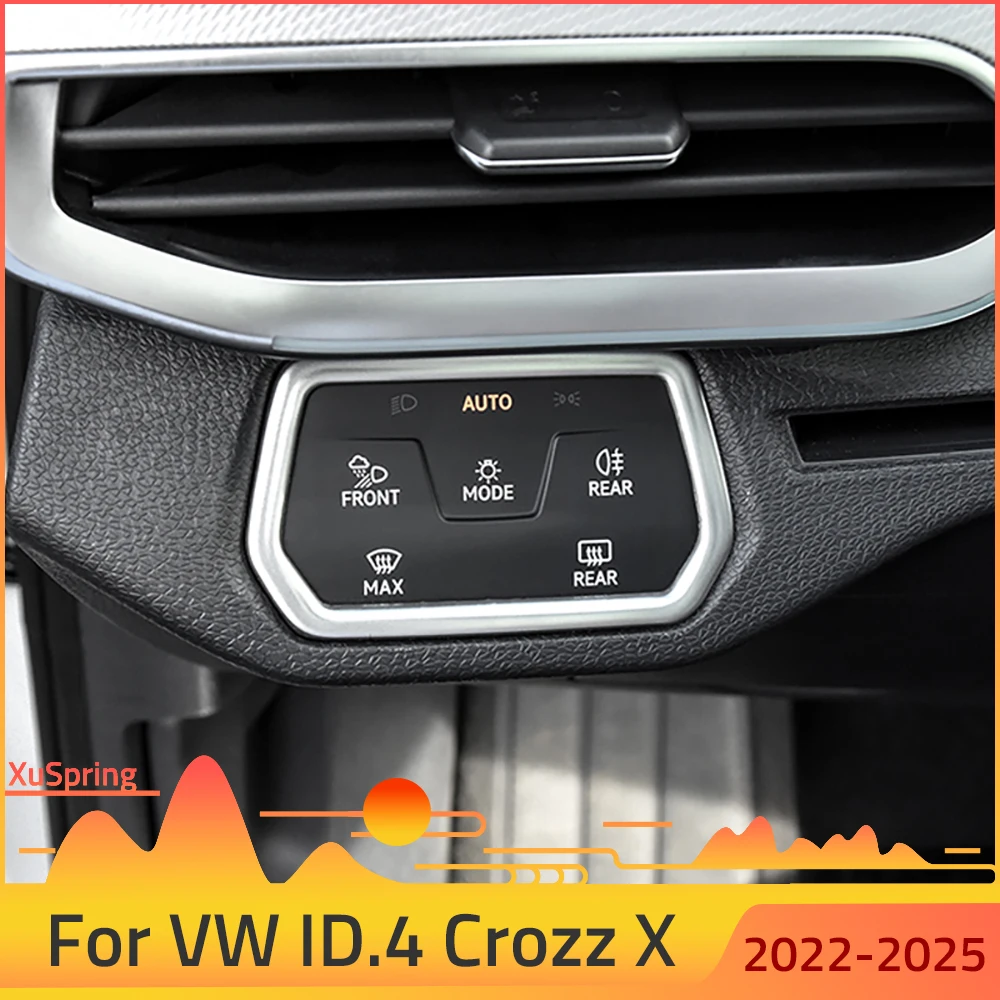 

Car Headlight Switch Frame For VW ID.4 ID4 ID.5 GTX Crozz X PRO 2021 2022 2023 2024 Head Lamp Adjustment Panel Control Trim