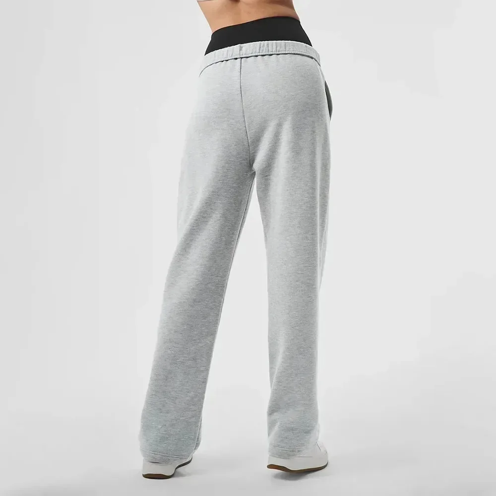 AL Straight Leg Sweatpant Yoga Accolade Straight Women's Loose Tracksuit Pants Straight Leg Wide Casual Tracksuit Pants