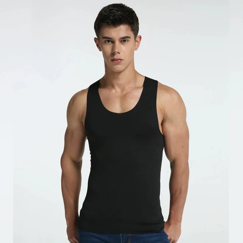 Summer Cool Men Vest Tank Tops Underwear Ice Silk Seamless Mens Undershirt Male Bodybuilding Fitness Sleeveless T-shirt Singlets