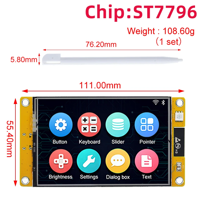 TZT ESP32 3.5 Inch LCD TFT Development board ESP32 LVGL WIFI&Bluetooth Display Module 240*320 Smart Display Screen With Touch
