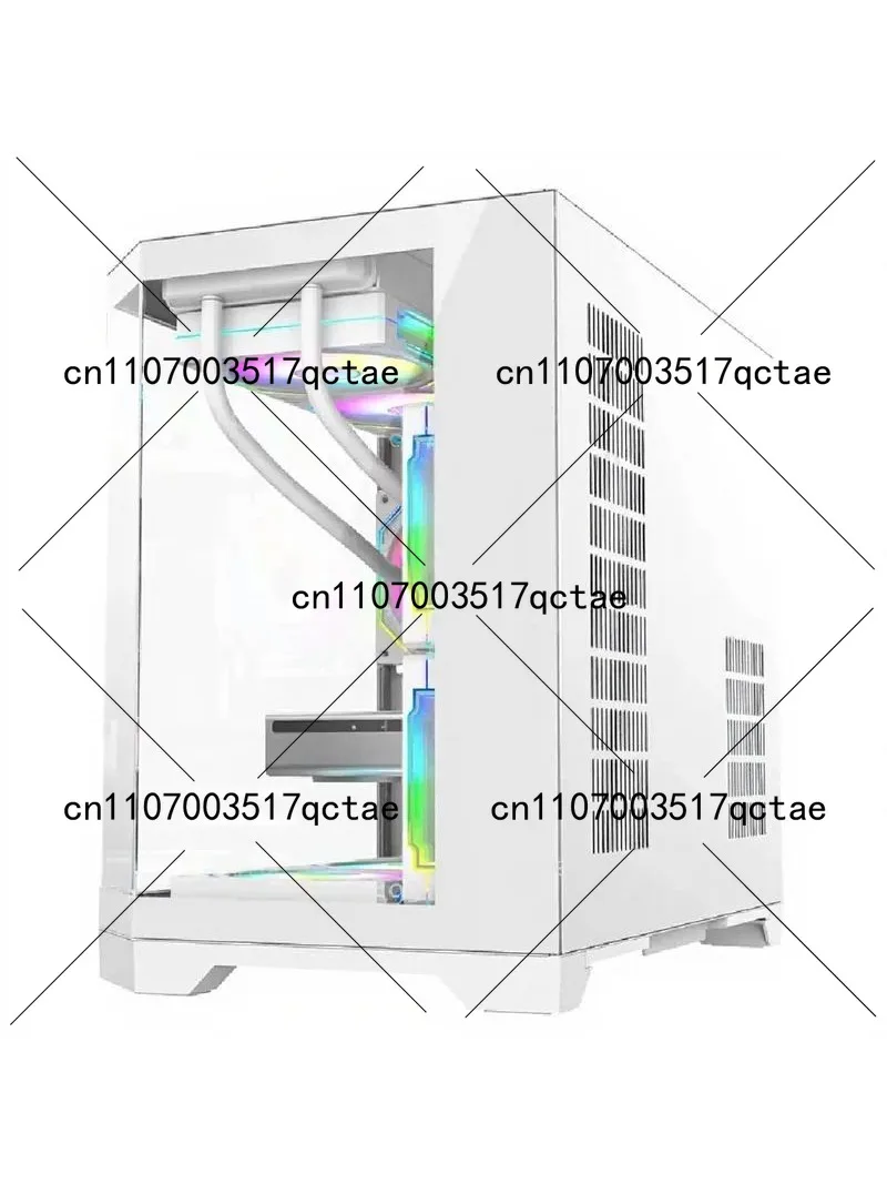 Micro ATX Desktop PC Case with Tempered Glass Side Panel, Compact Gaming Tower - view 4