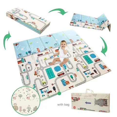 1.5cm 두꺼운 접이식 바닥 아기 놀이 매트 아이 Playmat 크롤링 카펫 어린이 유아 열 깔개 게임 패드 거품 교육 장난감