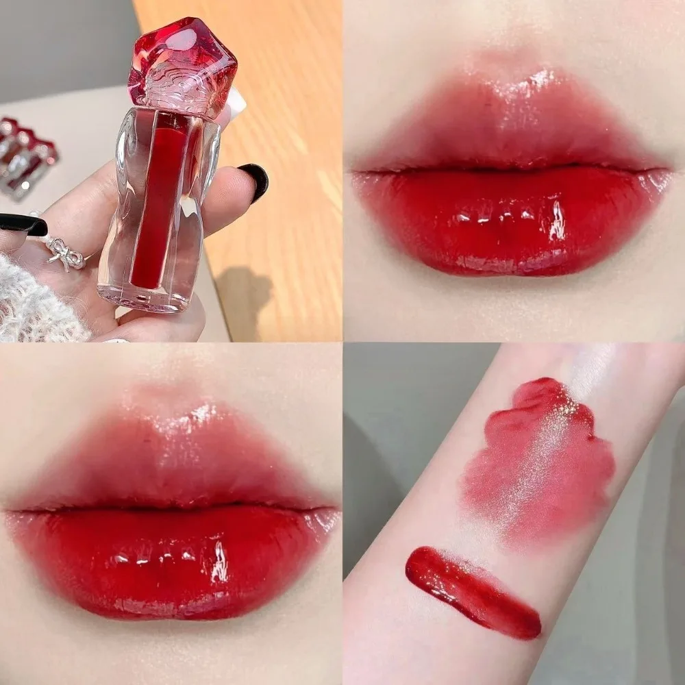 Watery Mirror 3g Mirror Lip Gloss Crystal Translucent Hydrating Lip Glaze Long-Lasting Moisturizing Lip Tint Cosmetics