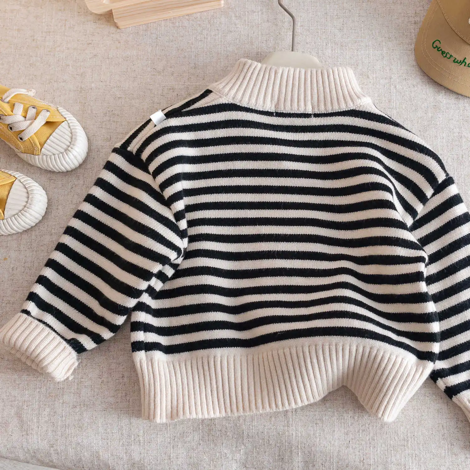 Korean Boys Zipper Cardigan: Clean Line Lightweight Knit Coat for Babies & Toddlers | Spring/Autumn Versatile & Stylish Layering